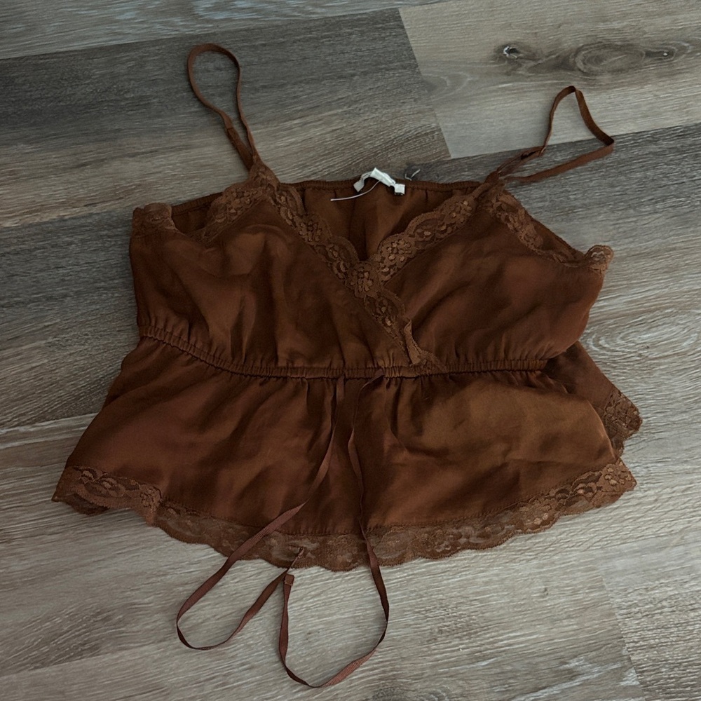 American Eagle Outfitters Brown Lace Camisole